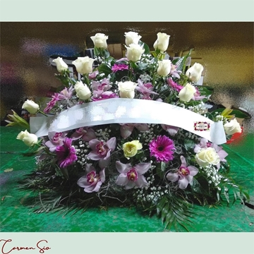 Centro defunción de suelo tonos rosas - Imagen 1